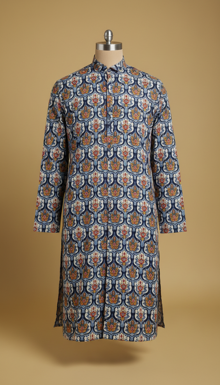 Men's Kurta with Multani Motifs
